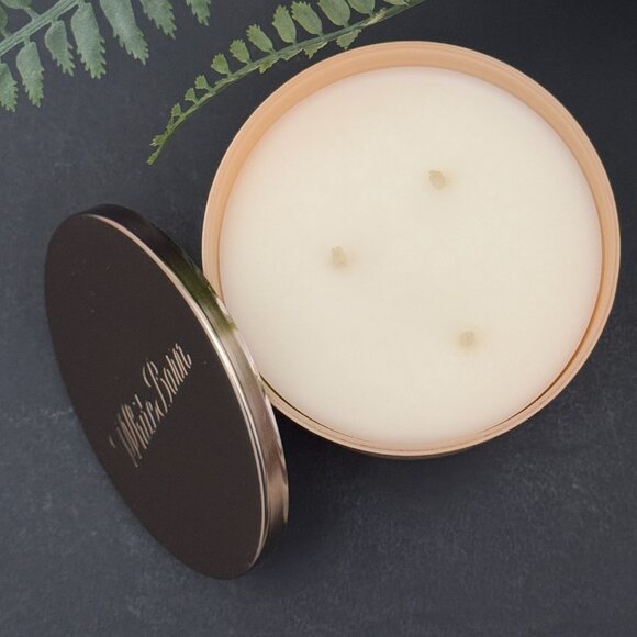 BBW Pumpkin Spice Latte White Barn Bath & Body Works 3 Wick Candle - Picture 6 of 10